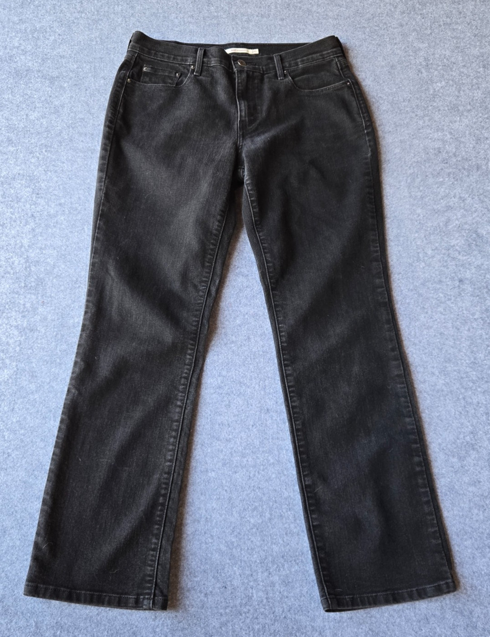 Levi's 505 Jeans Women's 10 Black Charcoal Wash Straight Leg Mid Rise 31x29